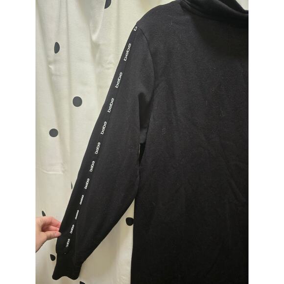 Bebe Sport black funnel neck sweatshirt with pocket size medium - Picture 7 of 8